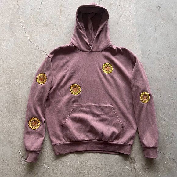 Sunflower Hoodie embroidered. oversized - Picture 3 of 3